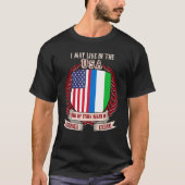 私はアメリカに住むかもしれないが、私の話はシエラで始まった Tシャツ (正面)