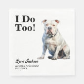 私はアメリカのブルドッグ結婚式の披露宴を行う スタンダードランチョンナプキン (正面)