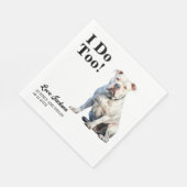 私はアメリカのブルドッグ結婚式の披露宴を行う スタンダードランチョンナプキン (角)