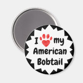 私はアメリカのボブテール猫が大好き マグネット (正面/裏面)