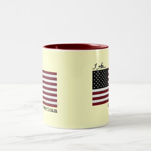 私はアメリカのマグです ツートーンマグカップ (中央)