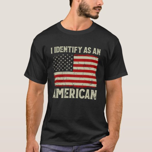 私はアメリカのヴィンテージアメリカ国旗Patrioとして識別 Tシャツ (正面)