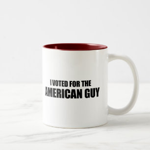 私はアメリカの人のために投票しました ツートーンマグカップ