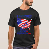 私はアメリカの土工からアメリカの油を支持する Tシャツ (正面)