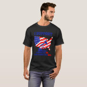 私はアメリカの土工からアメリカの油を支持する Tシャツ (正面フル)
