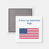 私はアメリカの妻を愛している マグネット (正面/裏面)