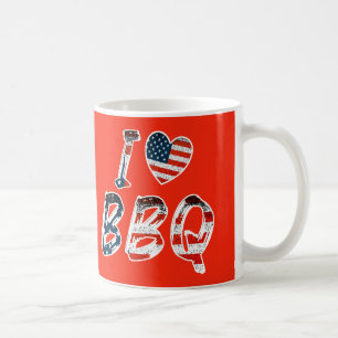 私はアメリカの愛国心を持つバーベキューが大好き コーヒーマグカップ