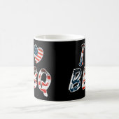 私はアメリカの愛国心を持つバーベキューが大好き コーヒーマグカップ (中央)