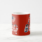 私はアメリカの愛国心を持つバーベキューが大好き コーヒーマグカップ (中央)