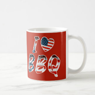 私はアメリカの愛国心を持つバーベキューが大好き コーヒーマグカップ