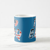 私はアメリカの愛国心を持つバーベキューが大好き コーヒーマグカップ (中央)