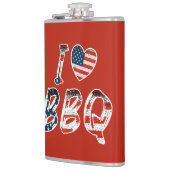 私はアメリカの愛国心を持つバーベキューが大好き フラスク (左)