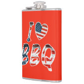 私はアメリカの愛国心を持つバーベキューが大好き フラスク (左)