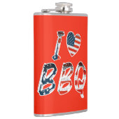 私はアメリカの愛国心を持つバーベキューが大好き フラスク (右)