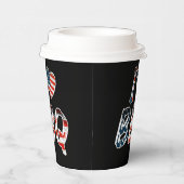 私はアメリカの愛国心を持つバーベキューが大好き 紙コップ (右)