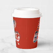 私はアメリカの愛国心を持つバーベキューが大好き 紙コップ (右)