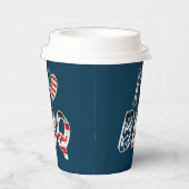 私はアメリカの愛国心を持つバーベキューが大好き 紙コップ (右)