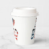私はアメリカの愛国心を持つバーベキューが大好き 紙コップ (右)