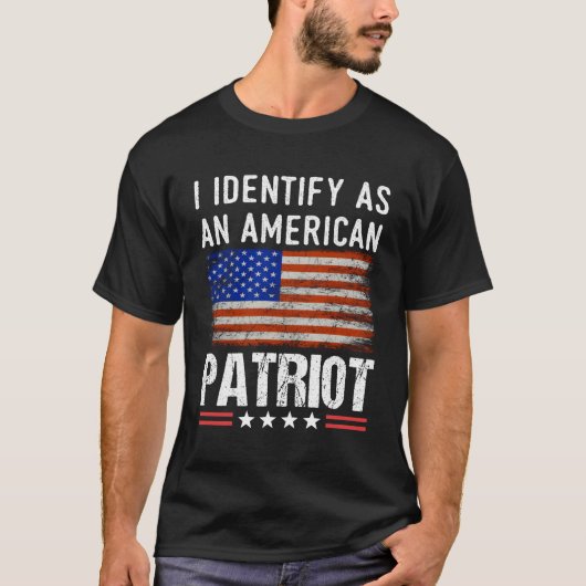 私はアメリカの愛国者退役軍人の愛国者 Tシャツ (正面)