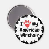 私はアメリカの硬い毛猫が大好き マグネット (正面/裏面)