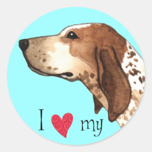私はアメリカの英語の犬が大好き ラウンドシール