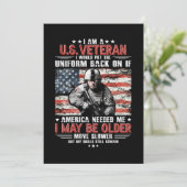 私はアメリカの退役軍人です。私はもっと年を取るかもしれません。 セーブザデート (スタンド正面)