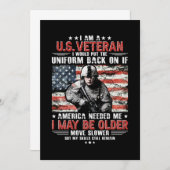 私はアメリカの退役軍人です。私はもっと年を取るかもしれません。 セーブザデート (正面/裏面)