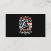 私はアメリカの退役軍人です。私はもっと年を取るかもしれません。 名刺 (正面)