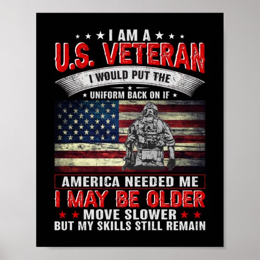 私はアメリカの退役軍人のユニフォームもしに戻る ポスター (正面)