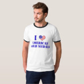私はアメリカの金メダルを愛します Tシャツ (正面フル)