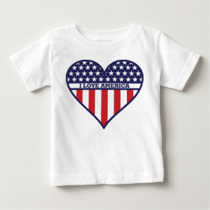 私はアメリカを愛します ベビーTシャツ