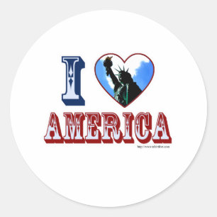 私はアメリカを愛します ラウンドシール