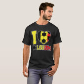 私はアメリカを愛するアメリカのボーイズ女の子の子サッカーb tシャツ (正面フル)