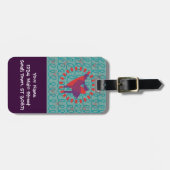 私はアメリカヘラジカのハートの落書きの自然恋人のデザインを愛します ラゲッジタグ (正面横)