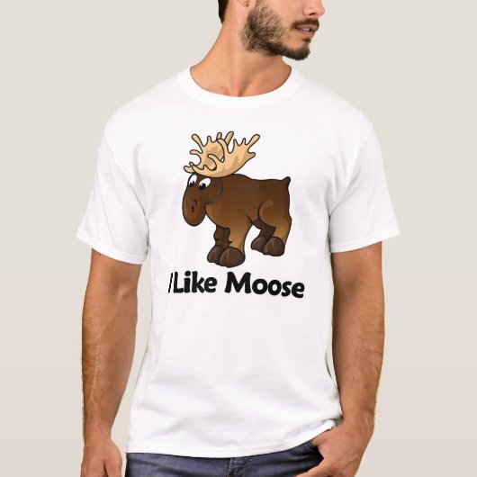 私はアメリカヘラジカを好みます Tシャツ (正面)