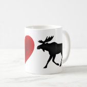 私はアメリカヘラジカを愛します コーヒーマグカップ (正面右)