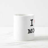 私はアメリカヘラジカを愛します コーヒーマグカップ (中央)