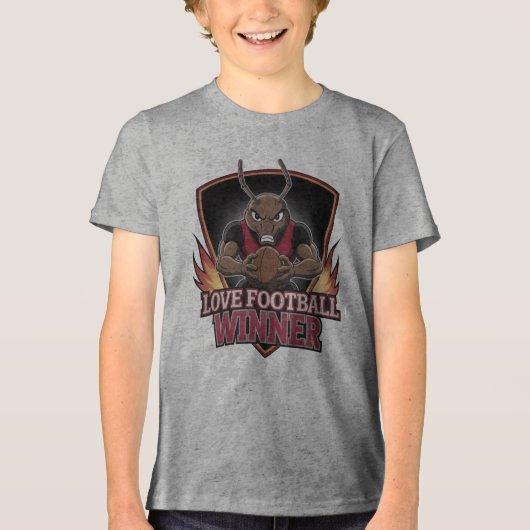 私はアメリカンフットボールが大好きです トライブレンドTシャツ (正面)