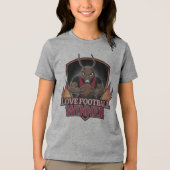 私はアメリカンフットボールが大好きです トライブレンドTシャツ (正面)