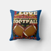私はアメリカンフットボールと猫が大好き クッション (裏面)