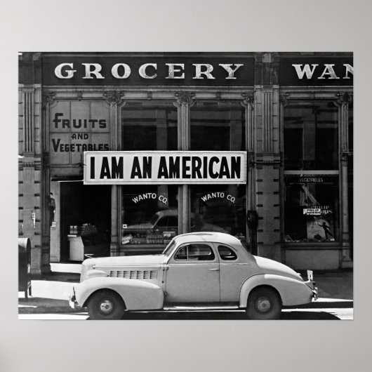 私はアメリカ人だ、1942年。ヴィンテージ写真 ポスター (正面)