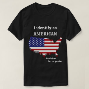 私はアメリカ人として識別します Tシャツ