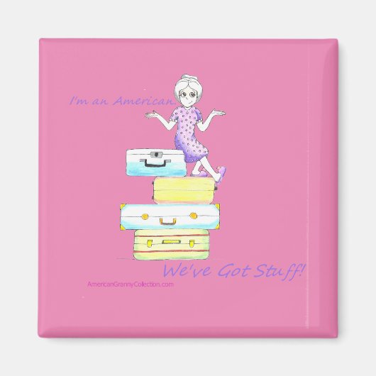 私はアメリカ人。物だ得!マグネット マグネット (正面)