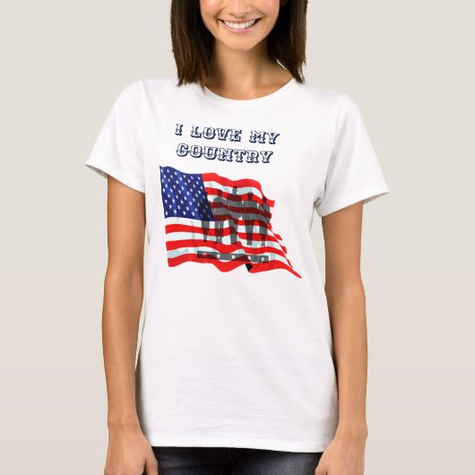 私はアメリカ合衆国である_ Tシャツ (正面)