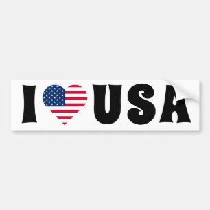 私はアメリカ国旗のレトロ バンパーステッカー