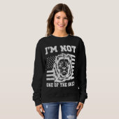 私はアメリカ国旗の愛国心Lの一人ではない スウェットシャツ (正面フル)