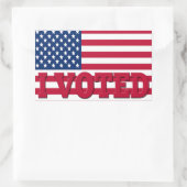 私はアメリカ国旗を投票した 長方形シール (バッグ)