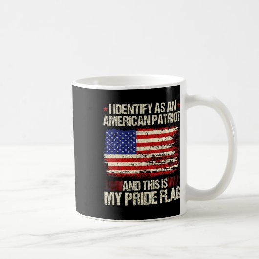 私はアメリカ愛国主義者です これが私の誇り コーヒーマグカップ (右)
