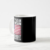 私はアメリカ愛国心を自認します これが私の誇り コーヒーマグカップ (正面左)