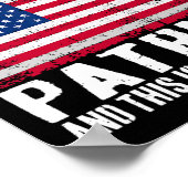 私はアメリカ愛国者です これが私の誇り ポスター (角)